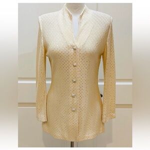 St. John ladies jacket size 6 butter yellow in color price is firm